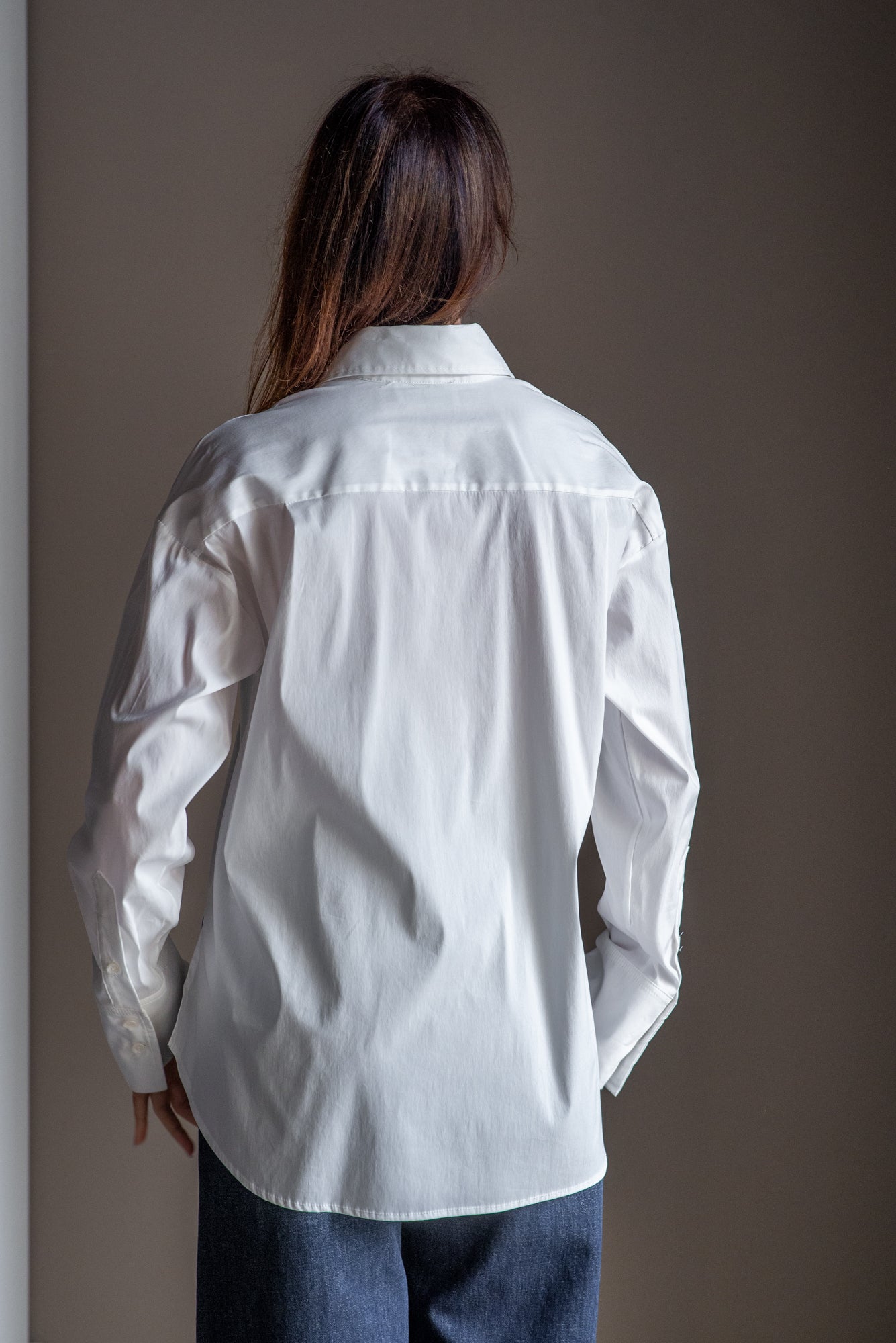 Camicia Bianca in cotone con cabochon