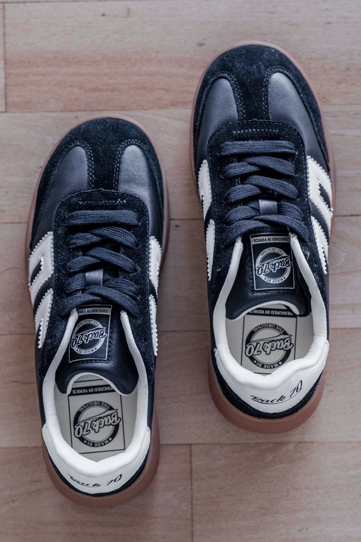 Sneakers Leather Back 70 - Nero