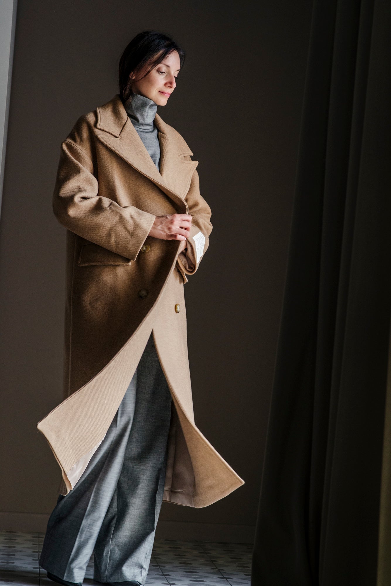 Cappotto oversize doppio petto Noumeno Concept