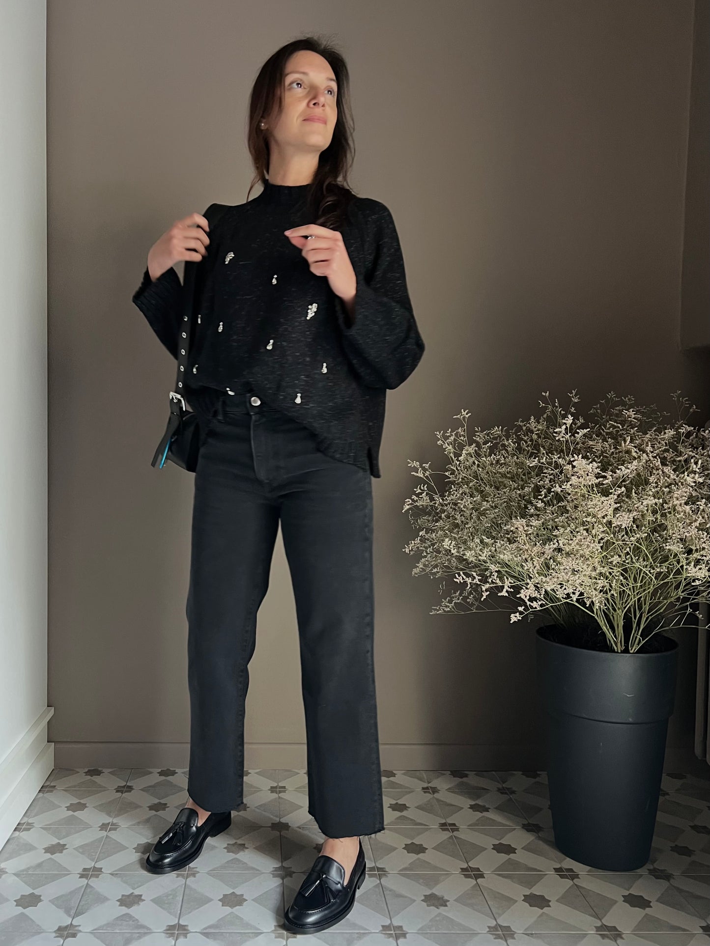 Pantalone Icon Denim Mod. Jill nero
