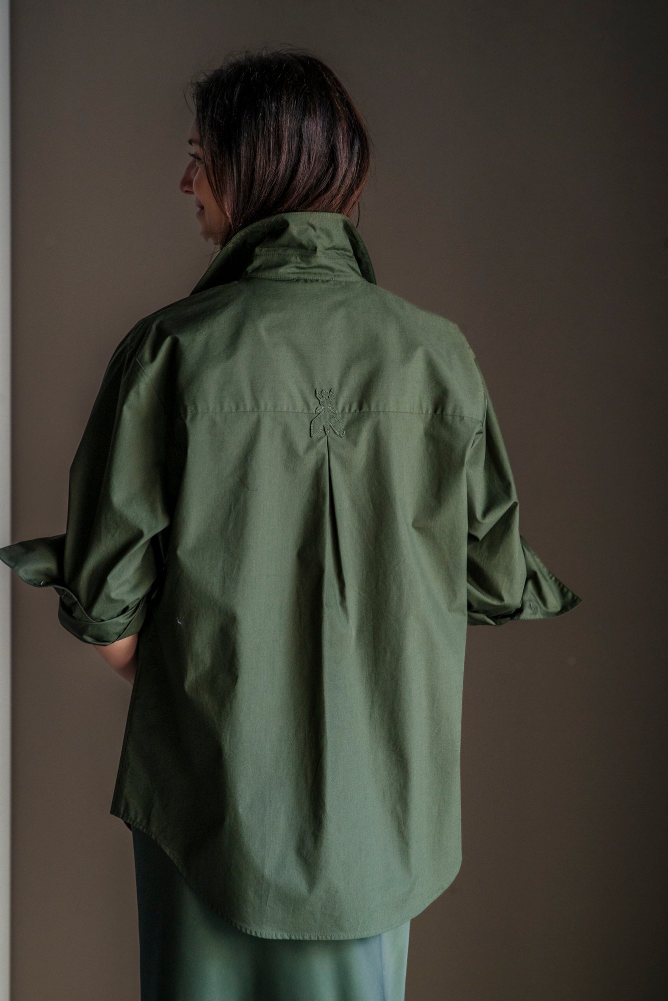 Camicia Patrizia Pepe Verde in Cotone