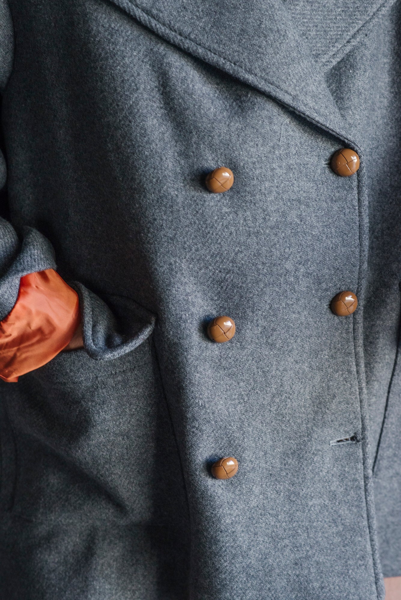 Caban oversize grigio
