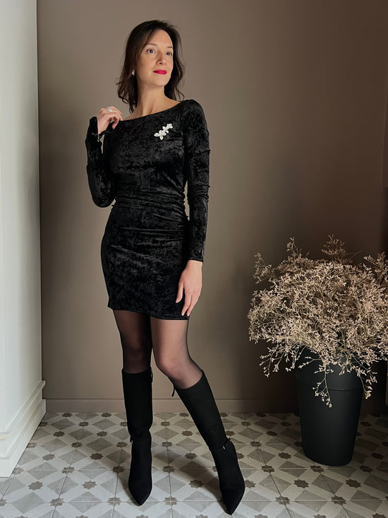 Mini abito in velluto