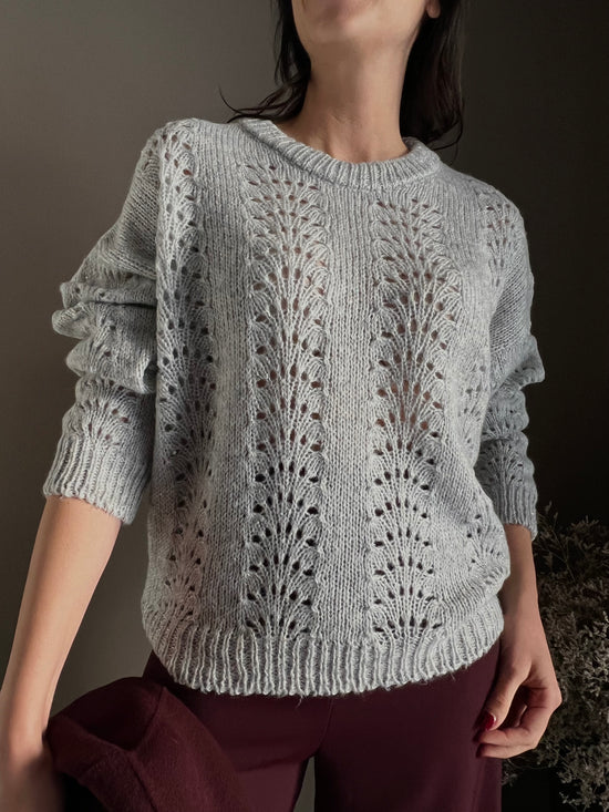 Maglia So Allure con lavorazione a traforo grigio