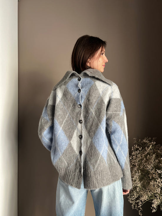 Maglia oversize losanghe Solo Tre