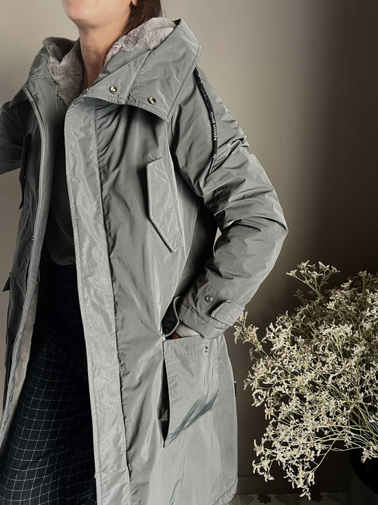 Giubbotto Parka imbottito con fodera in ecopelliccia