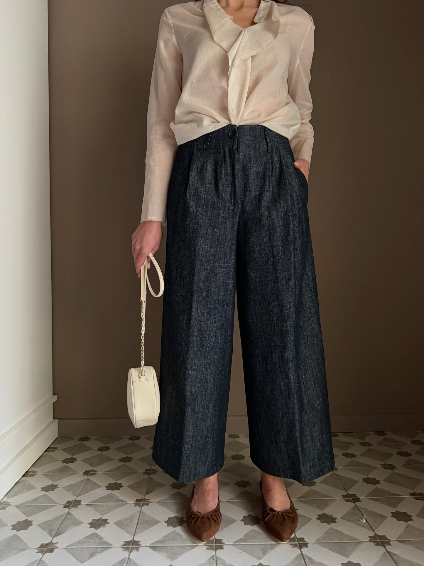 Pantalone in denim Chambray