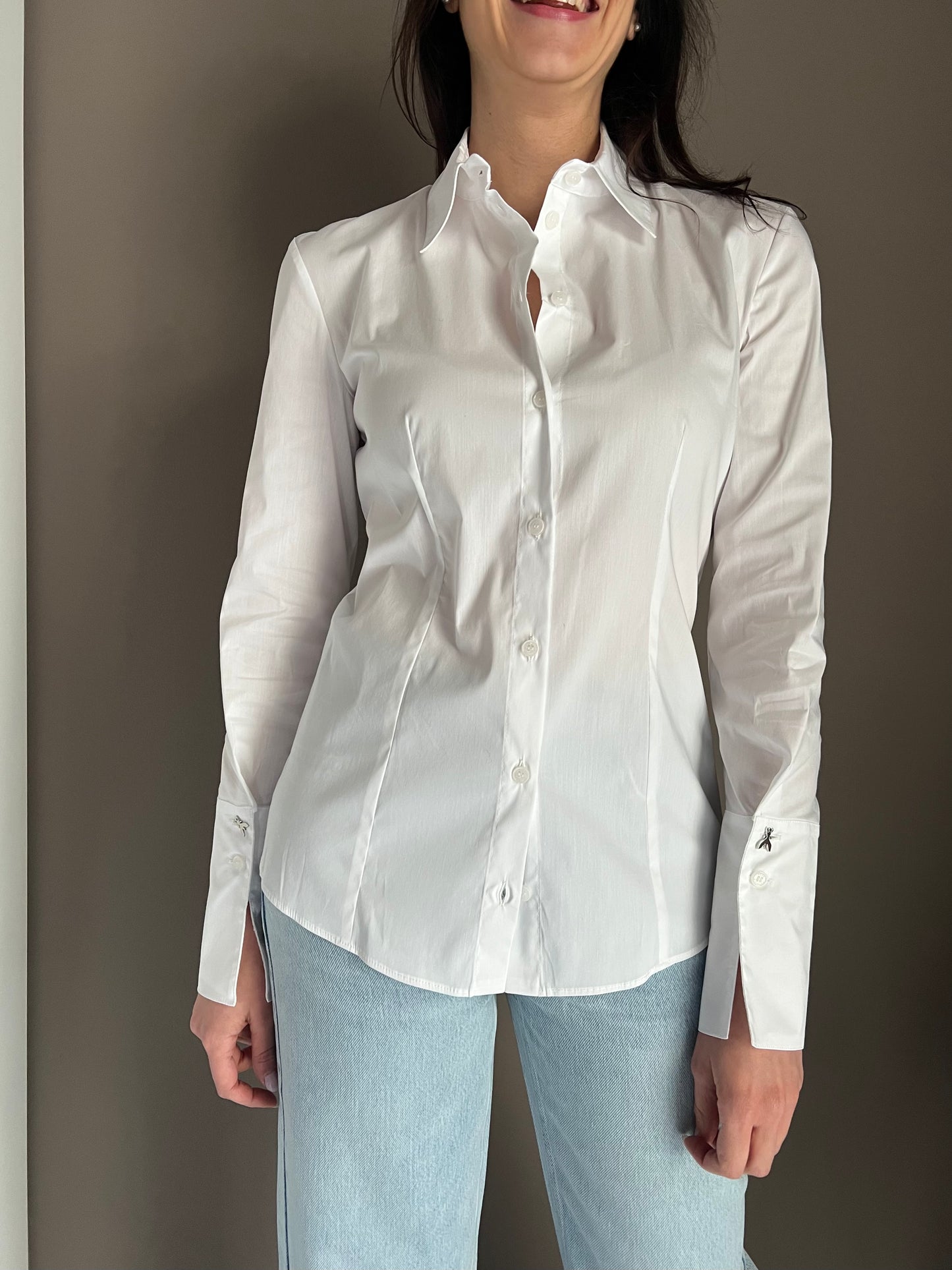 Camicia sagomata con dettaglio Fly