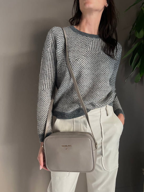 Borsa tracolla in pelle con tasca interna