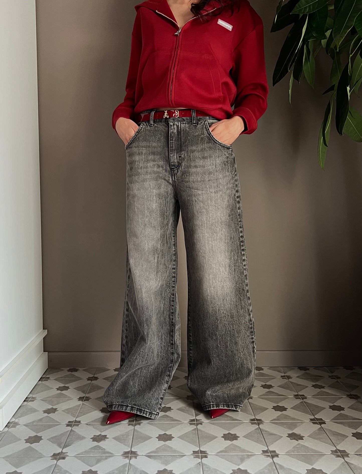 Pantalone Denim grigio sfumato