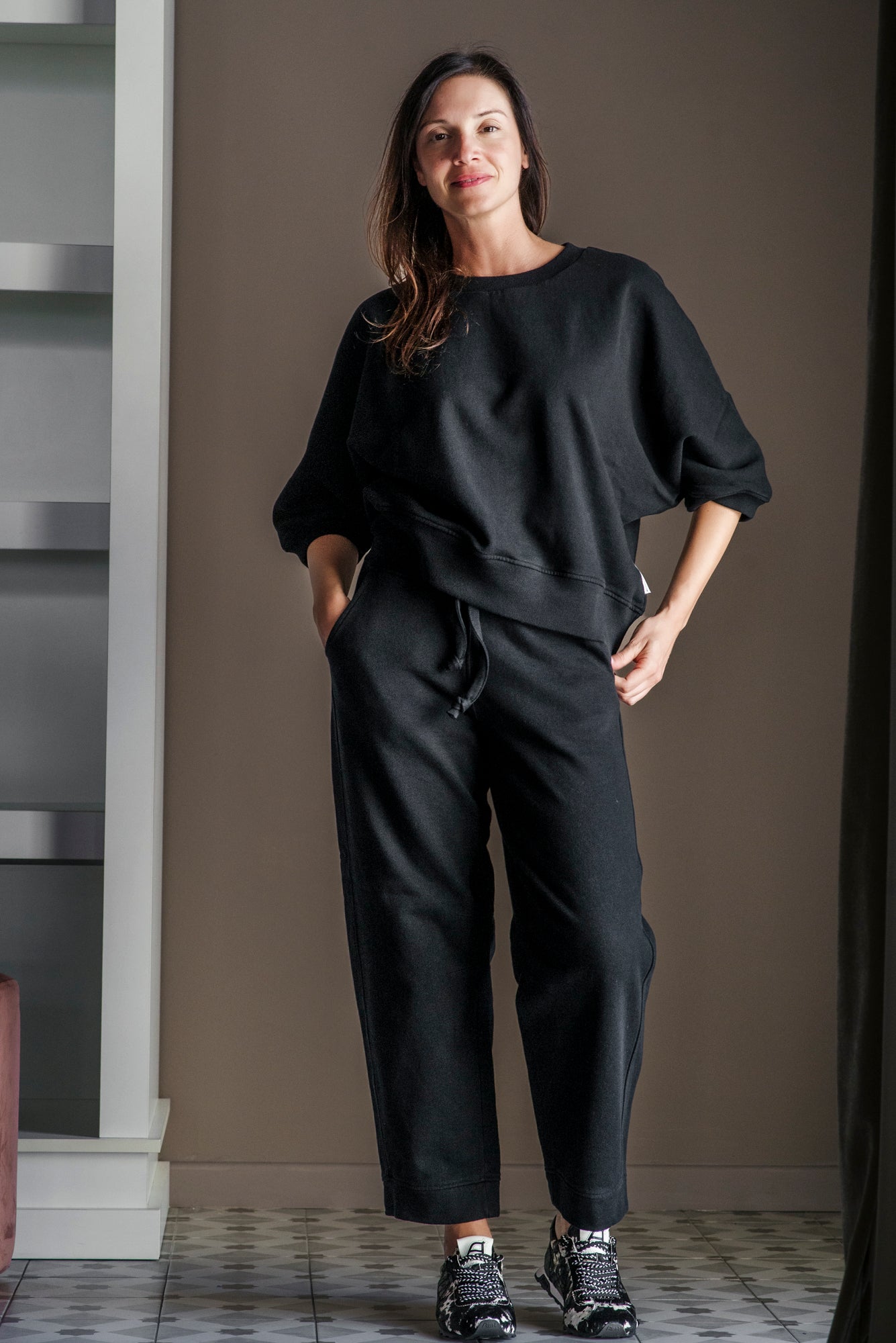 Pantalone in felpa Nero Noumeno Concept