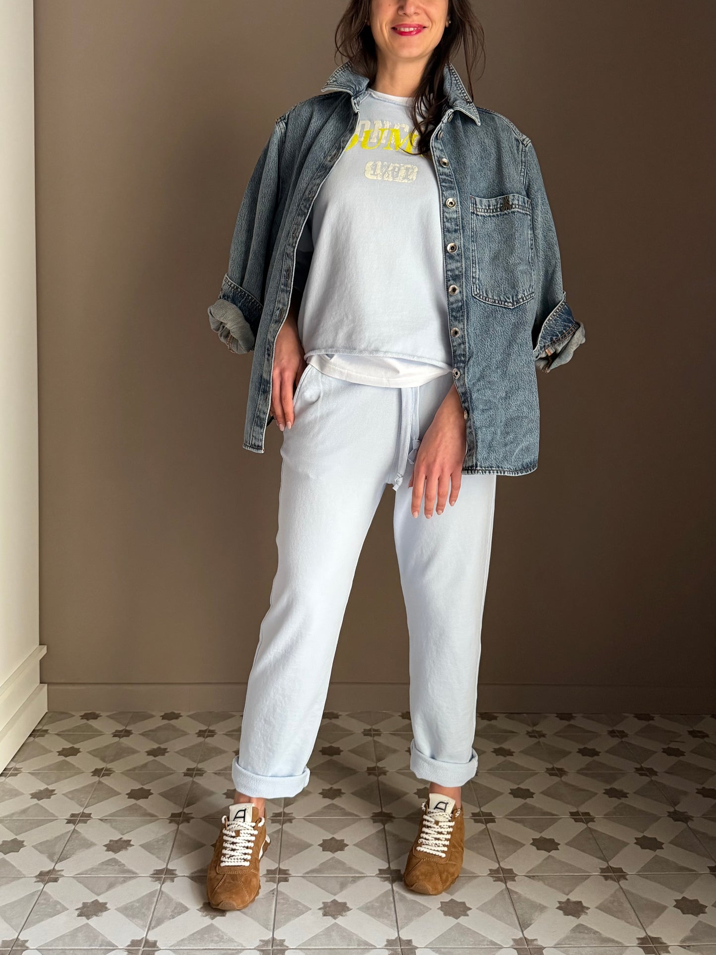 Pantalone in felpa con coulisse