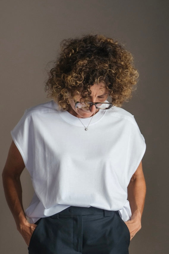 T-shirt in cotone oversize bianca