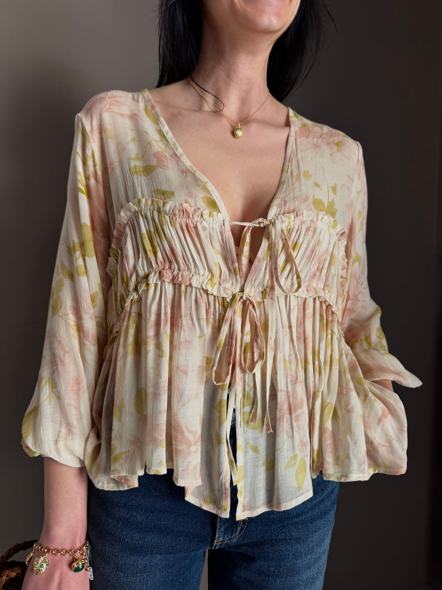 Camicia in viscosa floreale