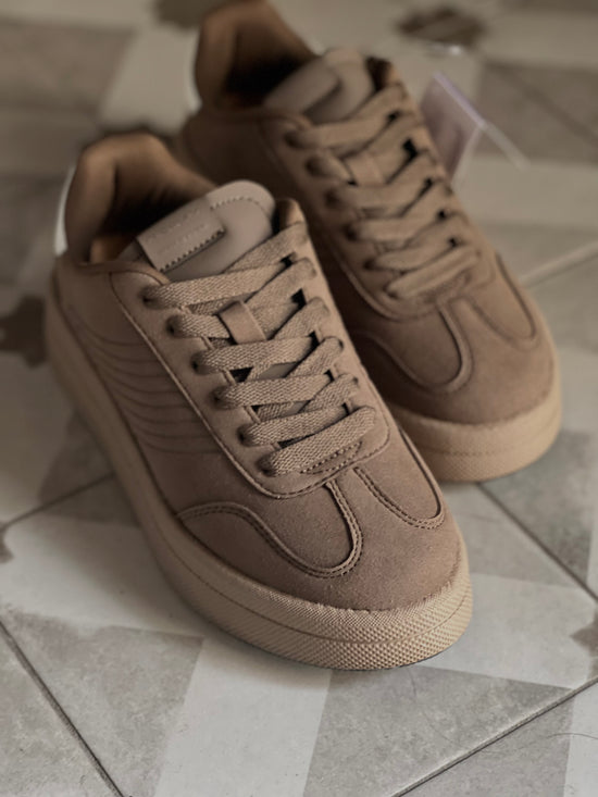 Sneakers Fessura con platform taupe