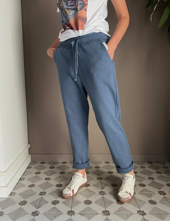 Pantalone in felpa indingo