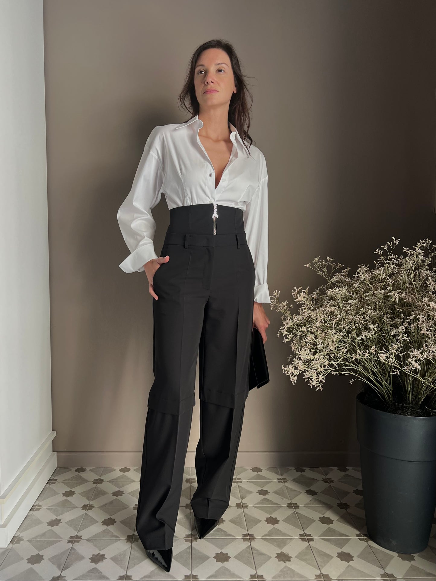 Pantaloni baggy con corsetto