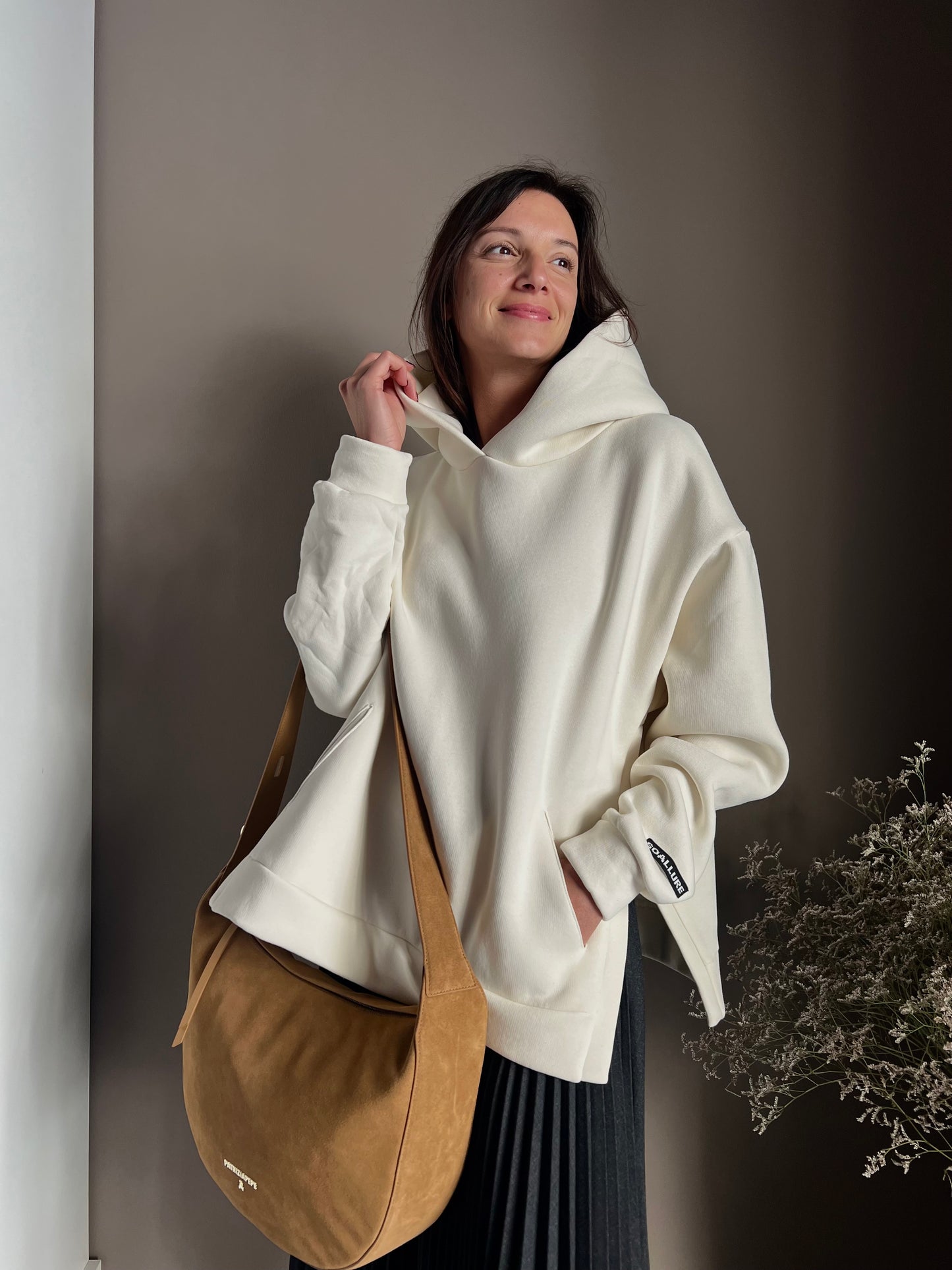 Felpa oversize con spacchi laterali