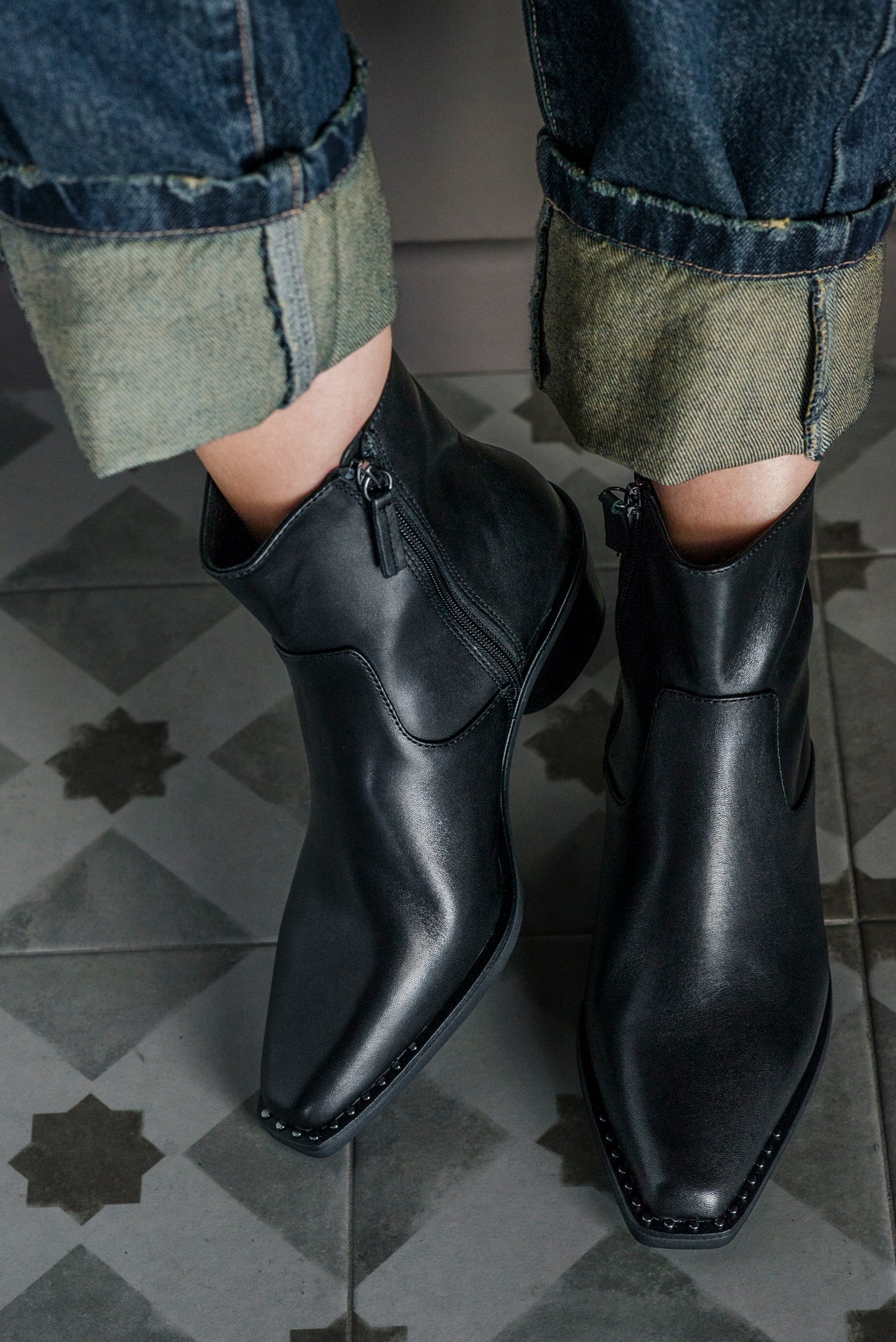 Stivaletto texano in pelle Ash