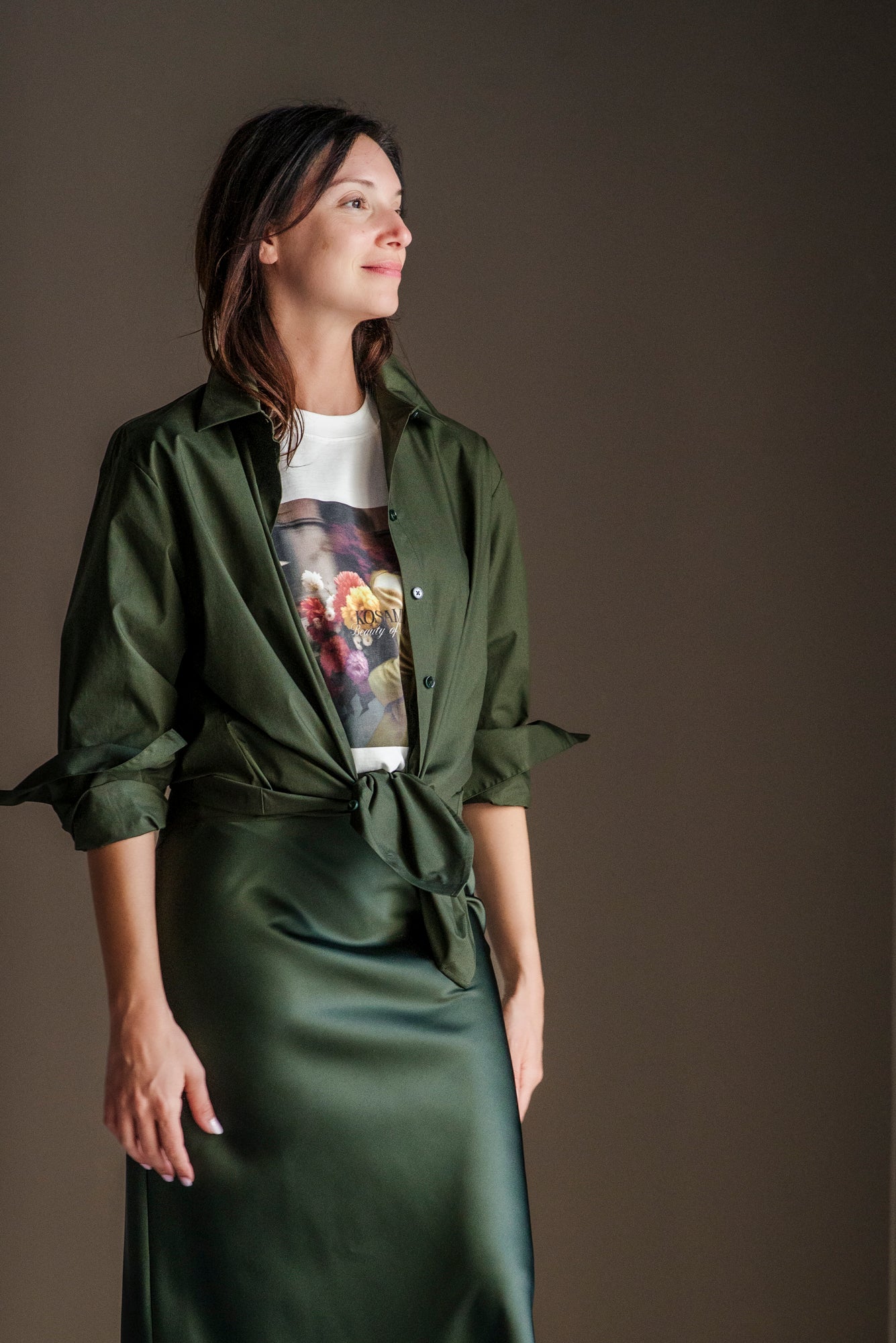 Camicia Patrizia Pepe Verde in Cotone