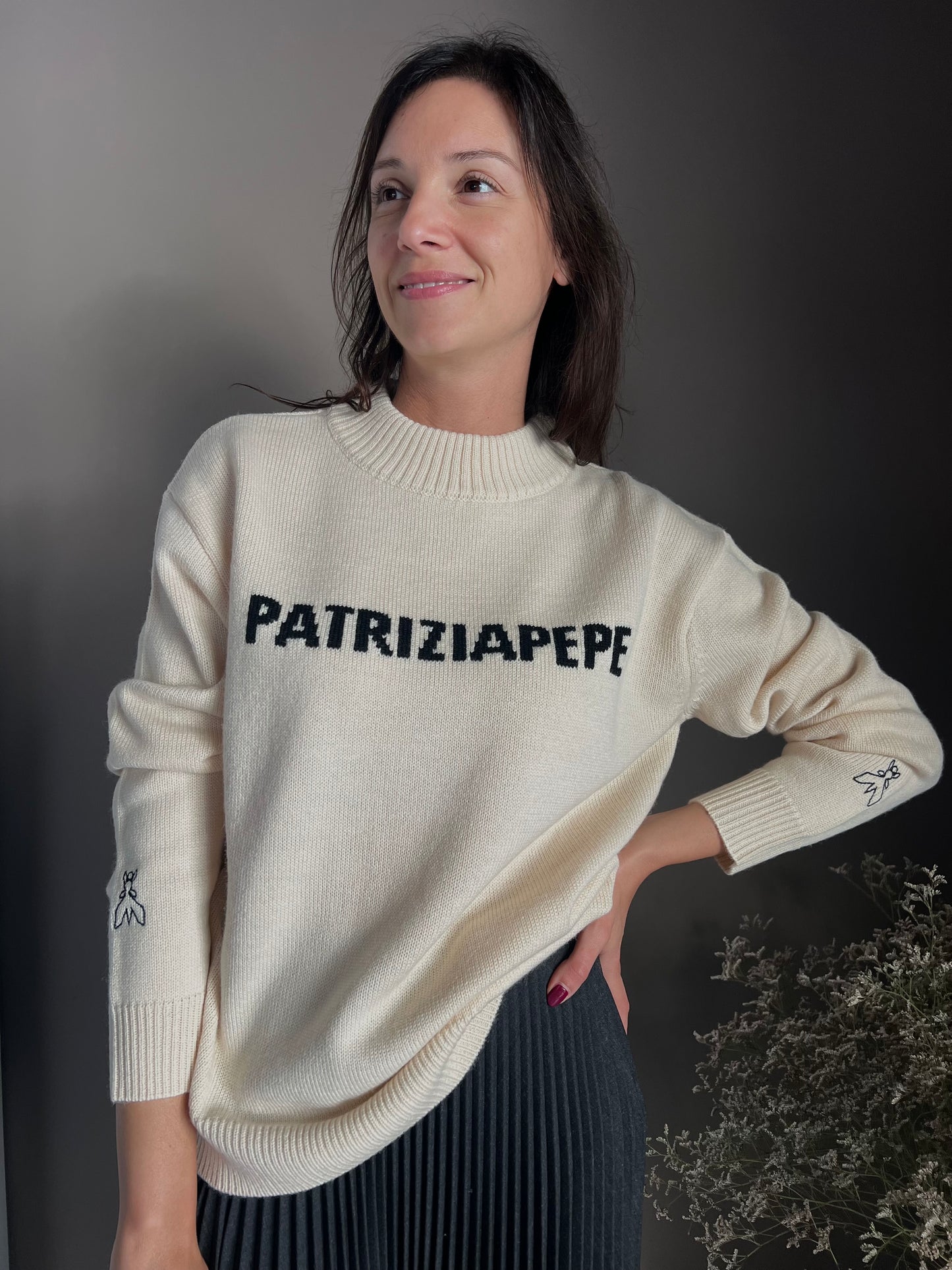 Maglia girocollo con logo