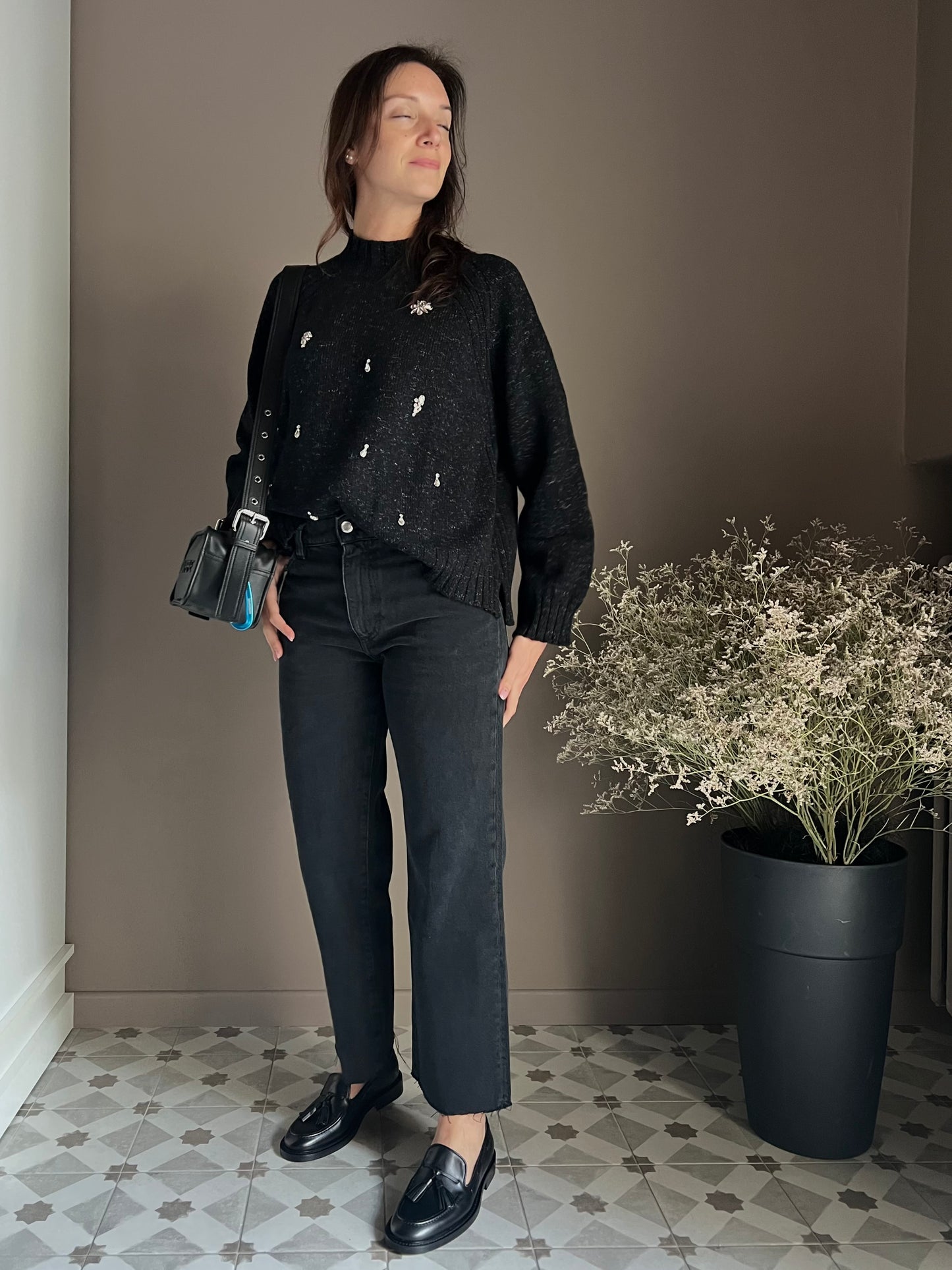 Pantalone Icon Denim Mod. Jill nero