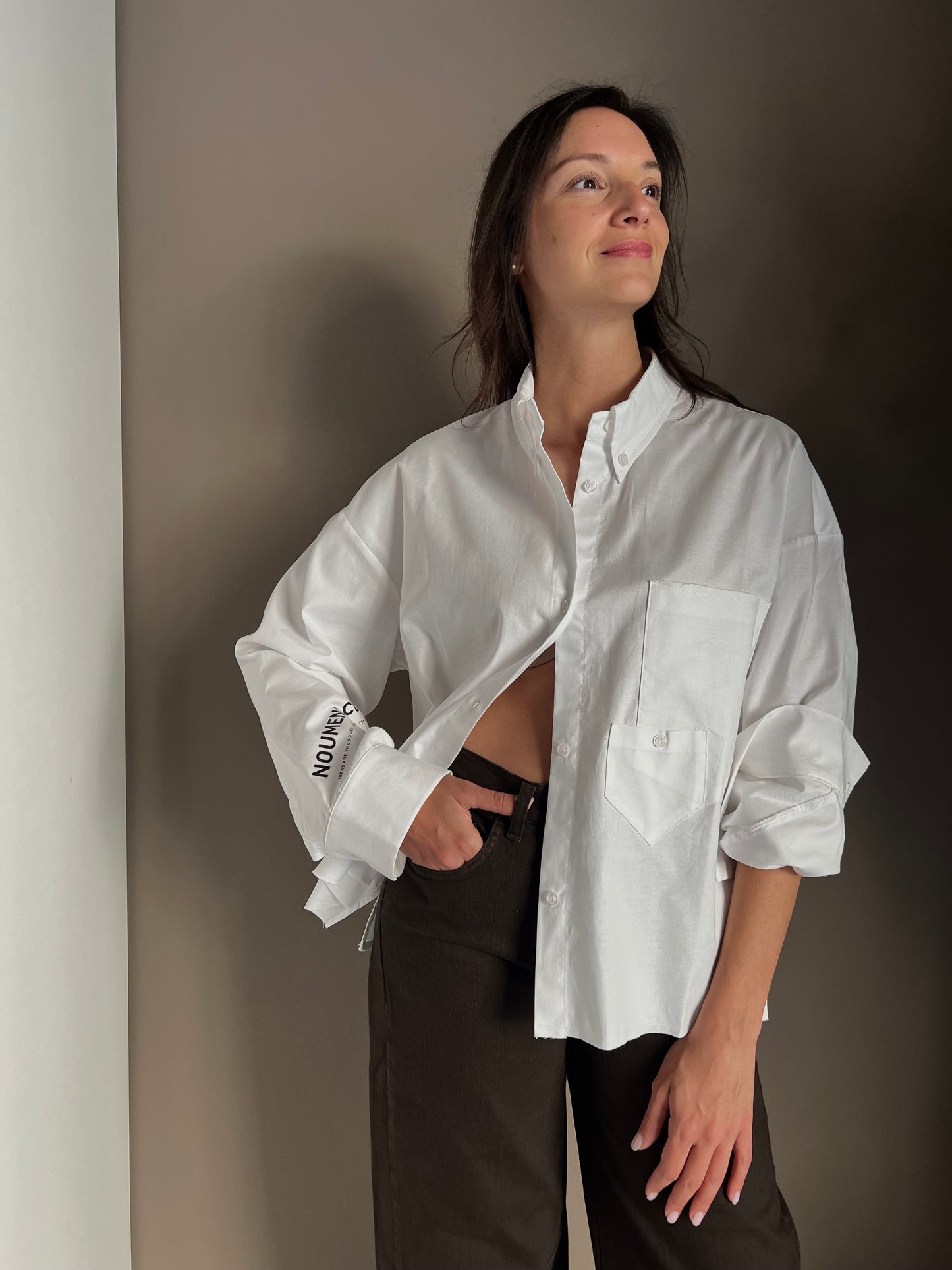 Camicia in cotone Noumeno Concept bianca