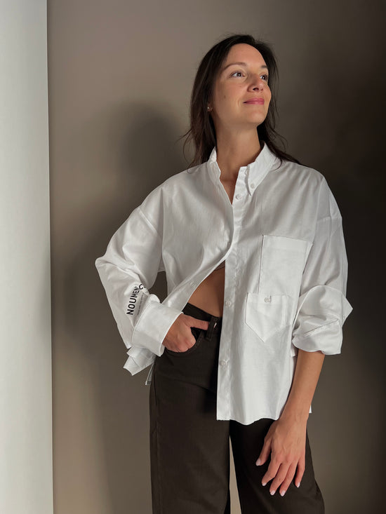 Camicia in cotone Noumeno Concept bianca