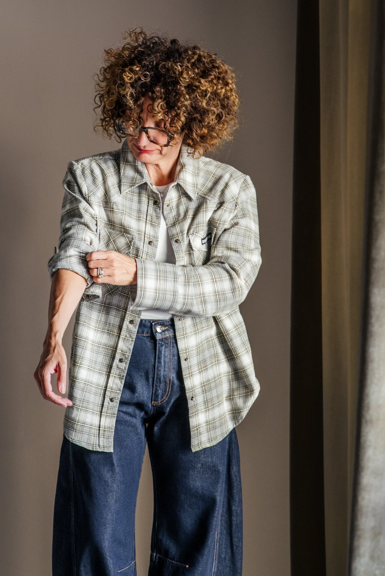 Camicia in flanella So Allure Kaki