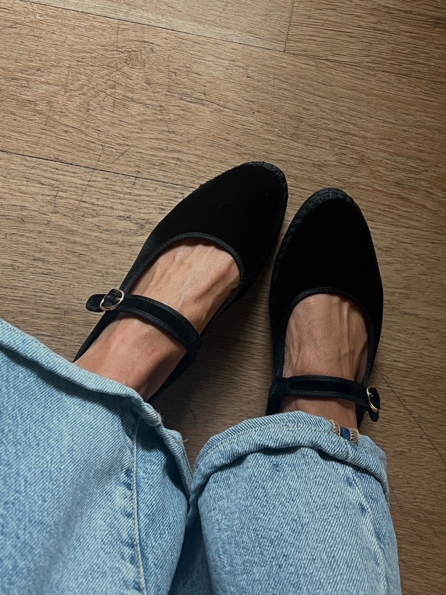 Mary Jane in velluto nero