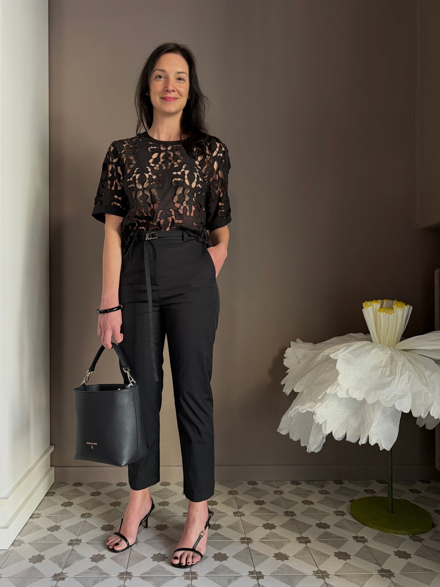 Pantalone slim fit in popeline ultralight