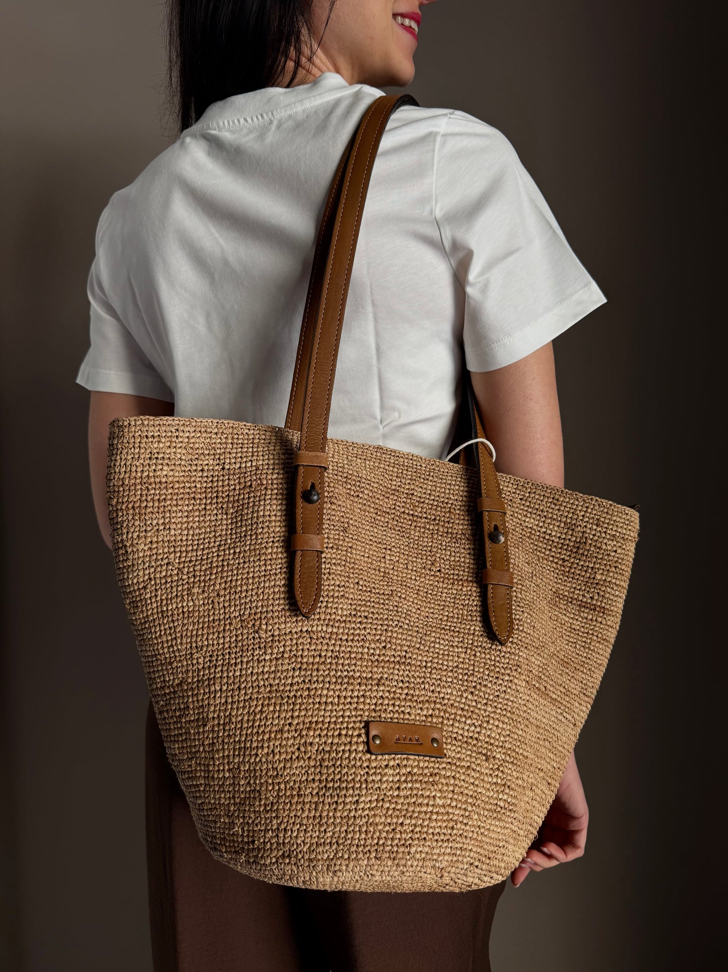 Borsa Rafia color Miele