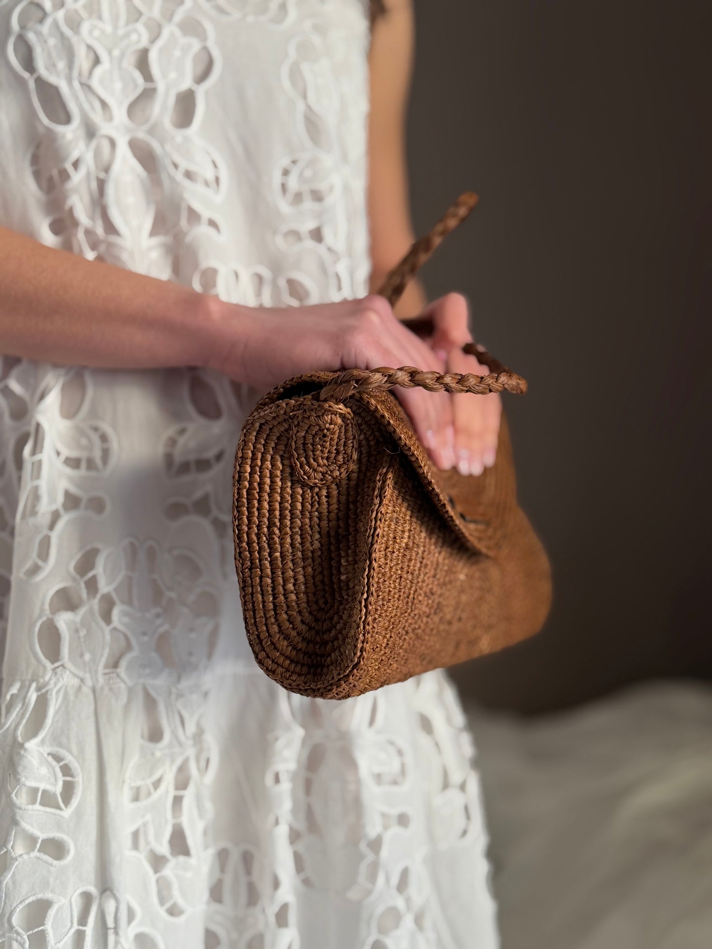 Tracolla in Rafia Crochet