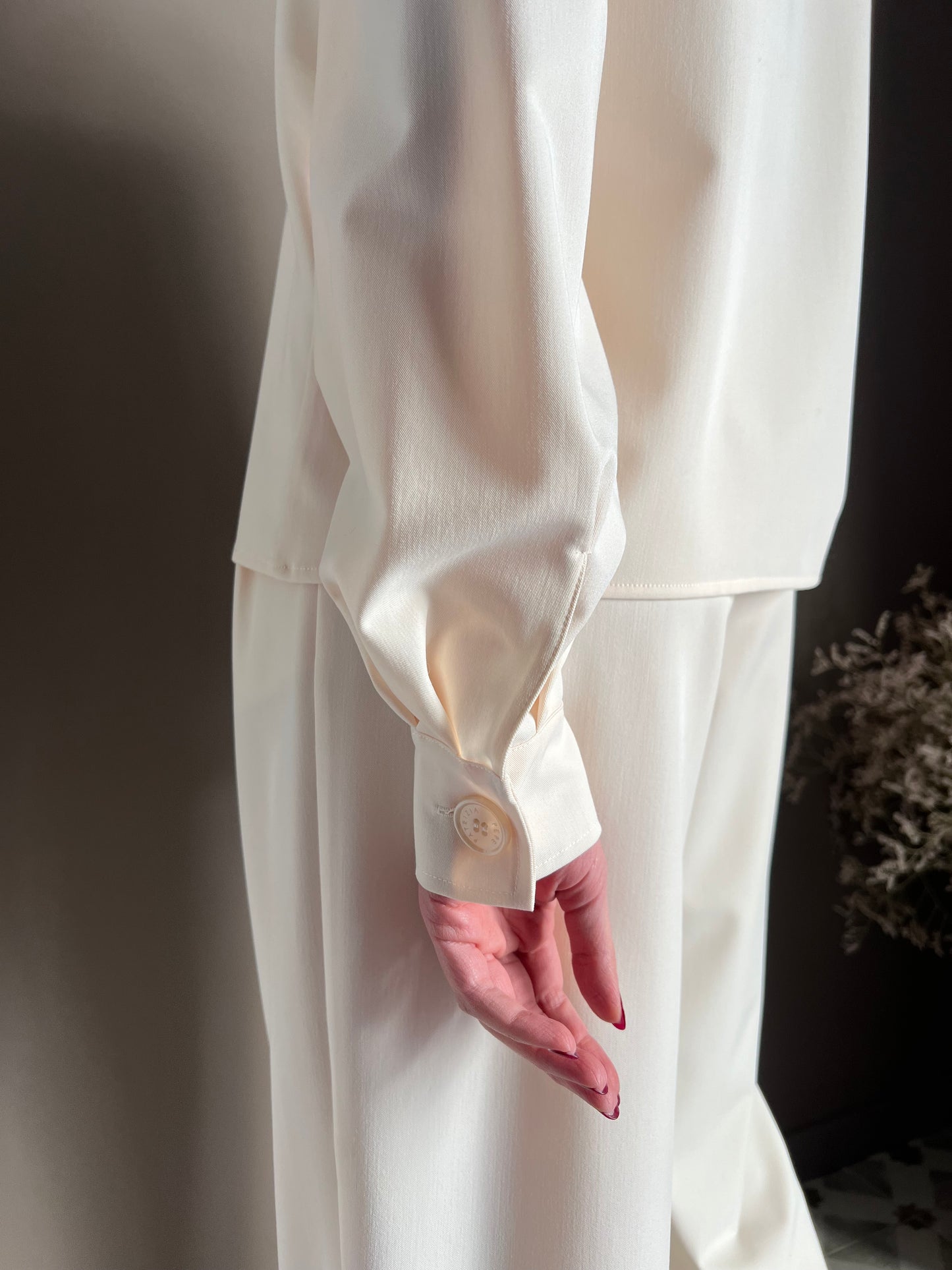 Maglia effetto abbottonato Wooly White