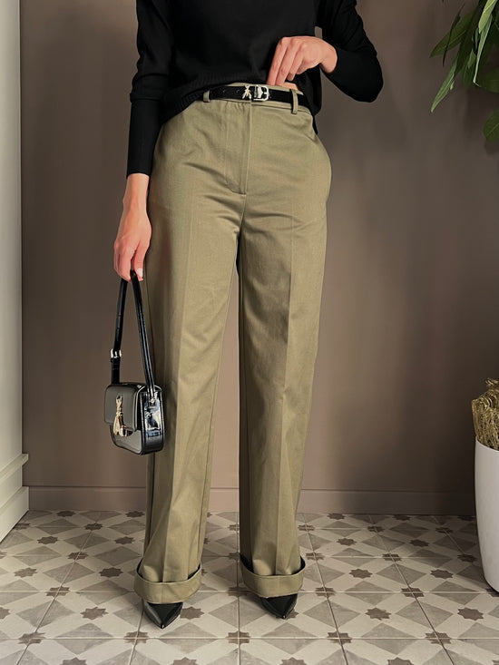 Pantalone dritto strutturato