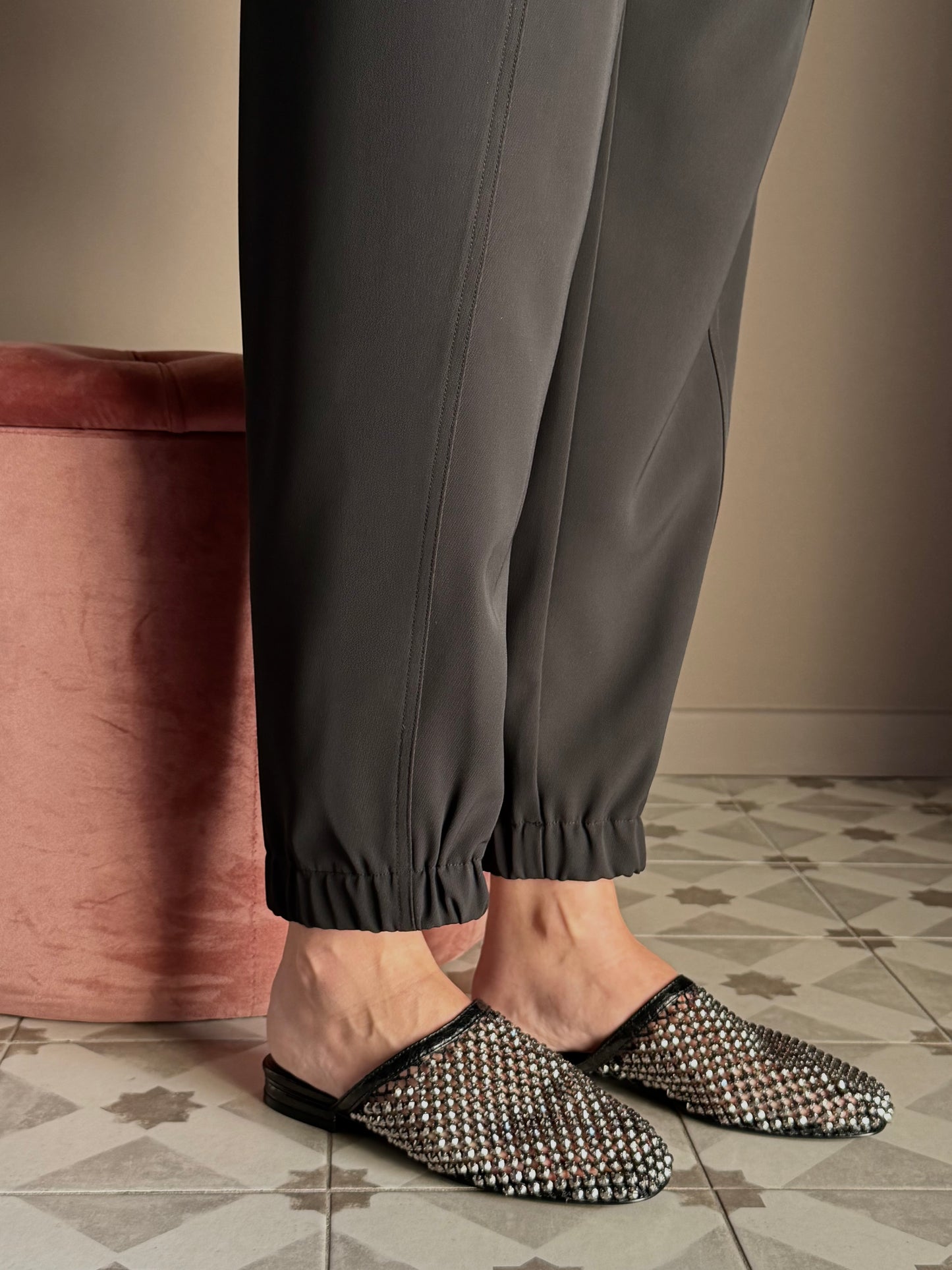 Mules flat in rete metallica