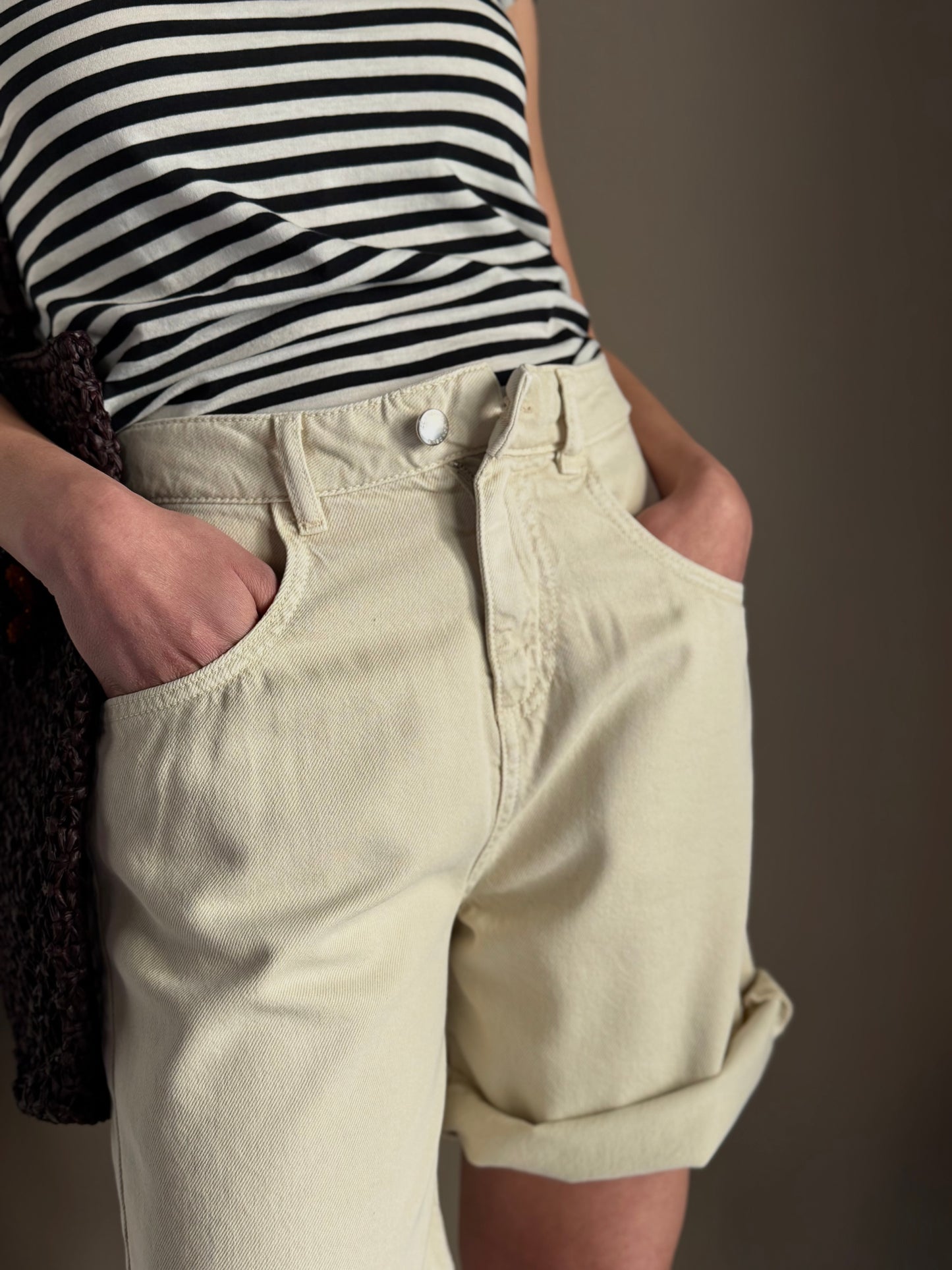 Short Icon Denim – Sabbia Naturale