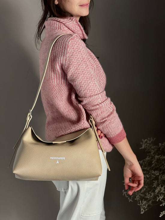 Borsa a tracolla Never in pelle sand