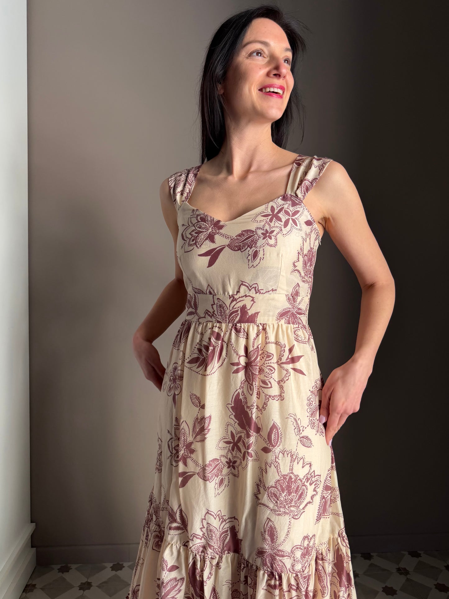 Maxi Dress Alessia Santi in Cotone e Seta