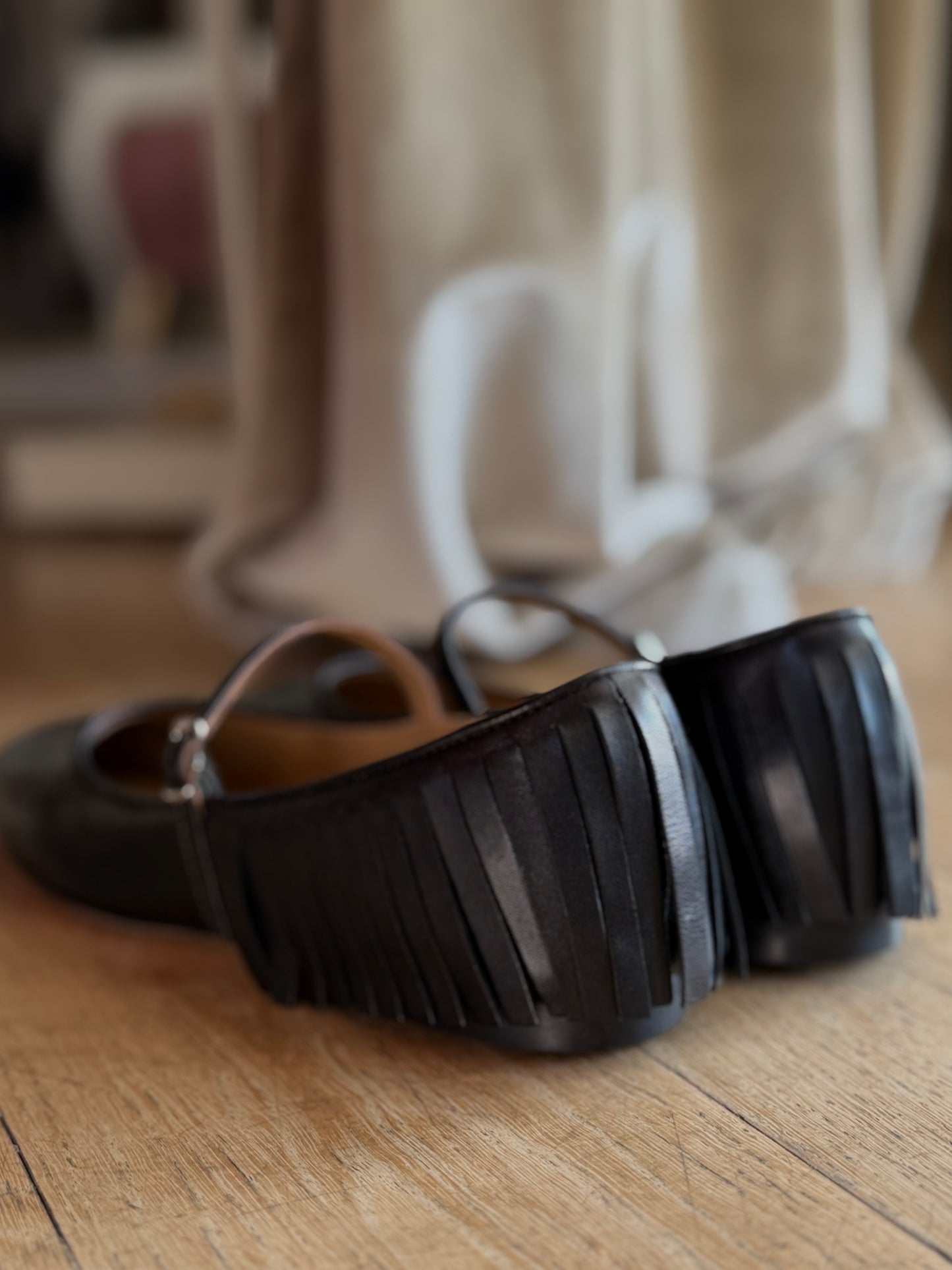 Scarpa Mary Jane con frange
