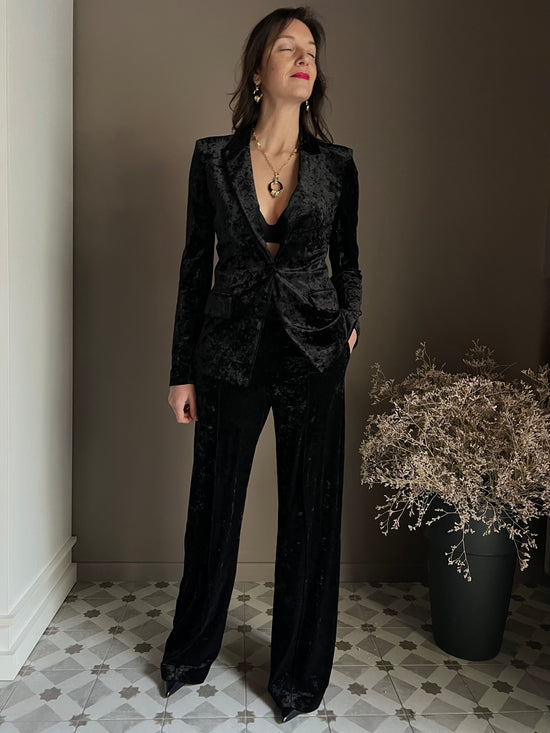 Pantalone in velluto nero Patrizia Pepe