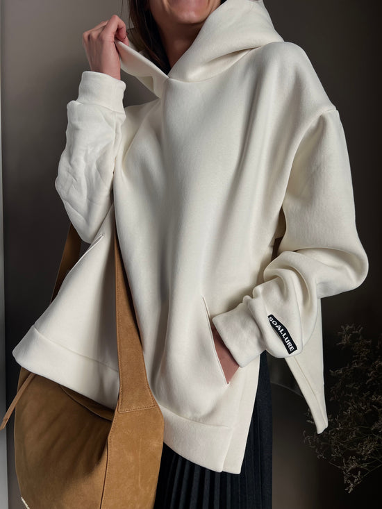 Felpa oversize con spacchi laterali