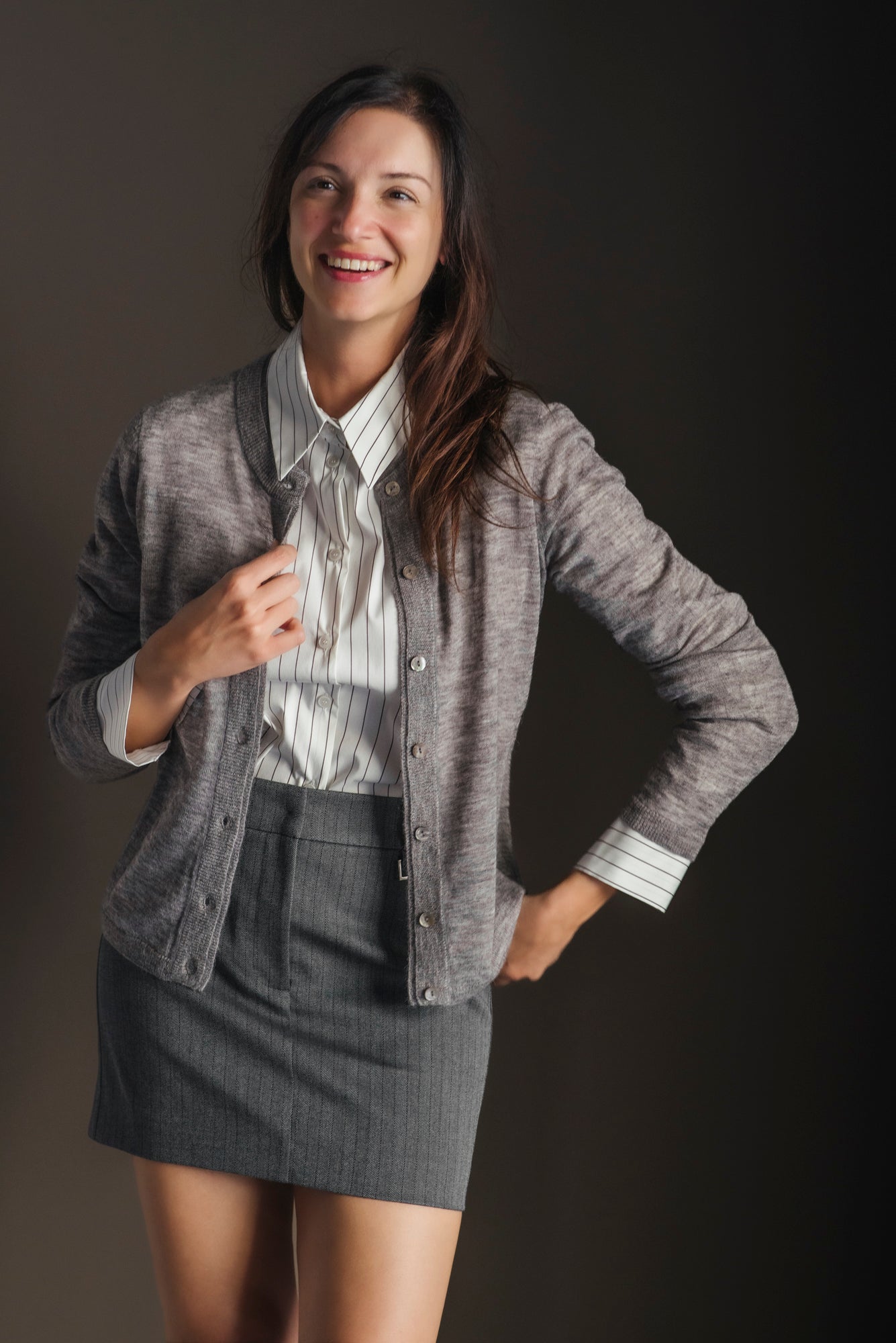 Cardigan Alessia Santi - Grigio Tortora