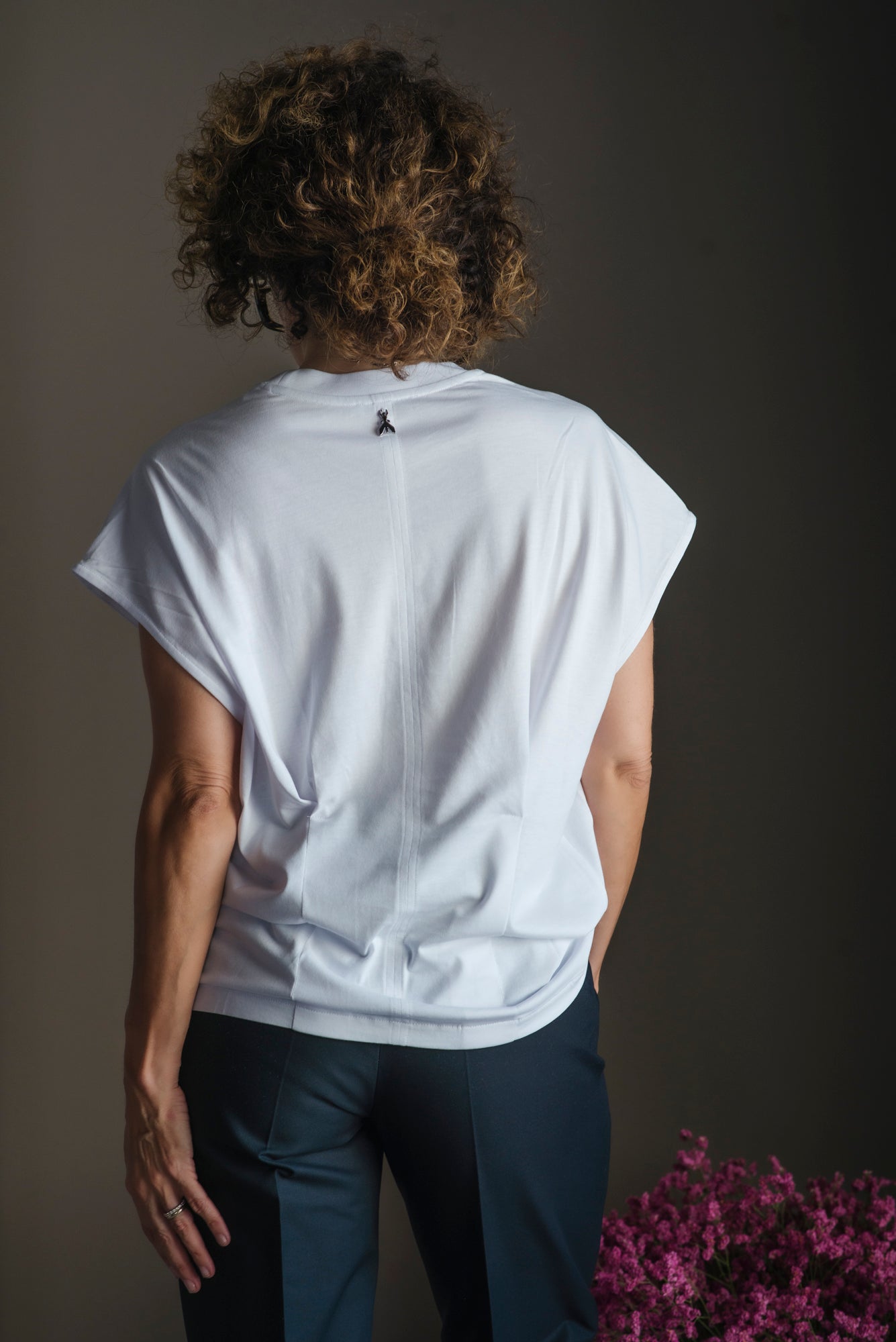 T-shirt in cotone oversize bianca