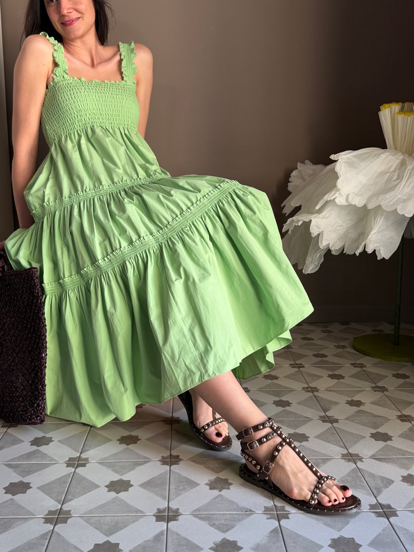 Vestito Lungo Sincer’re Paris – Light Green