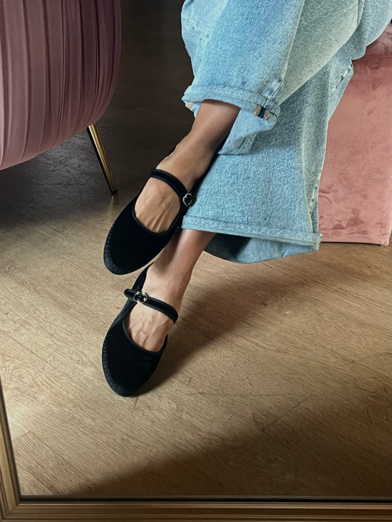 Mary Jane in velluto nero