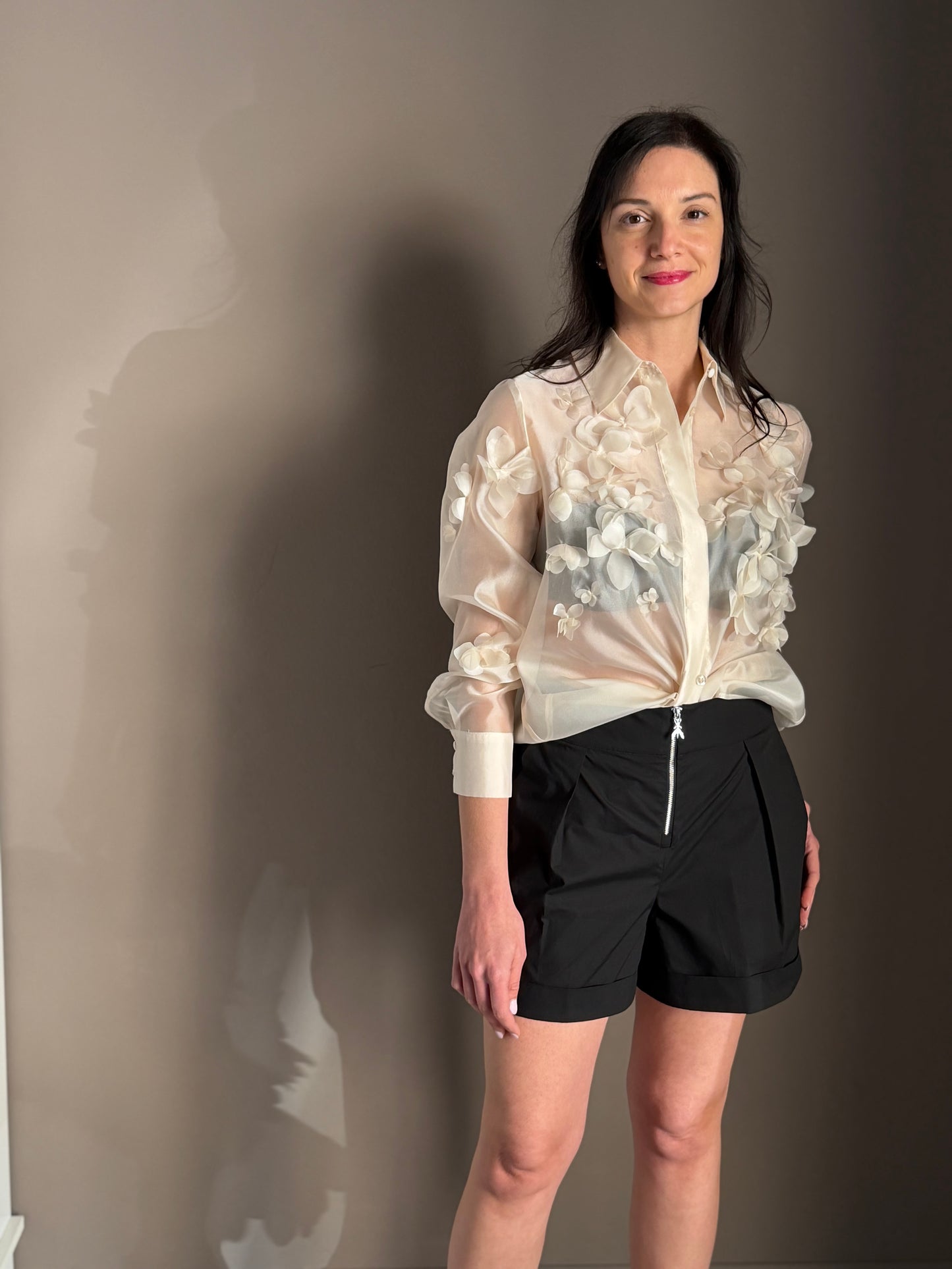Shorts Patrizia Pepe in Popeline di Cotone