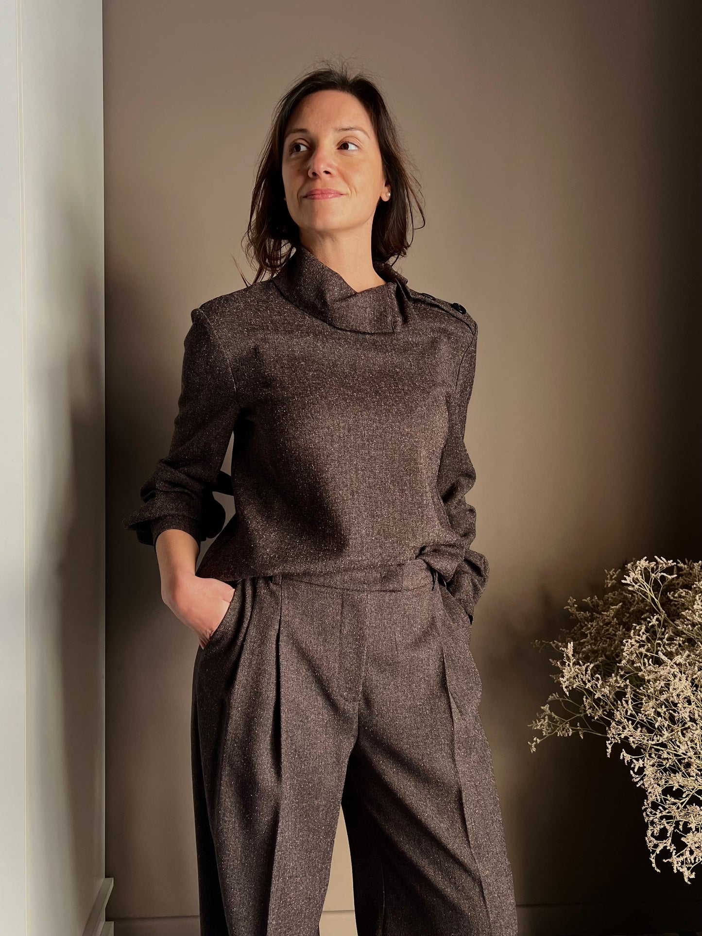 Maglia effetto abbottonato