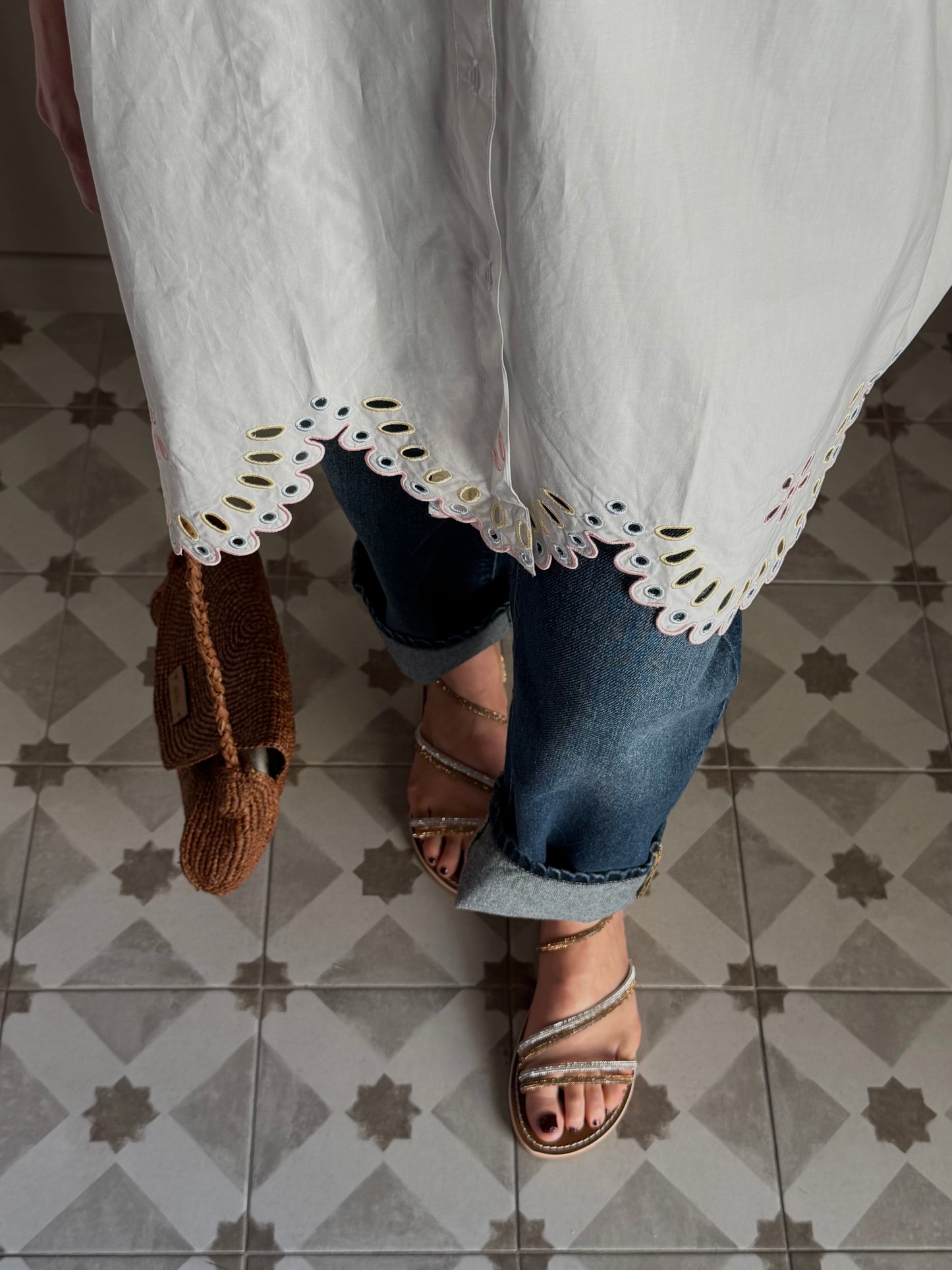 Sandalo Flat oro/argento Le Salentine