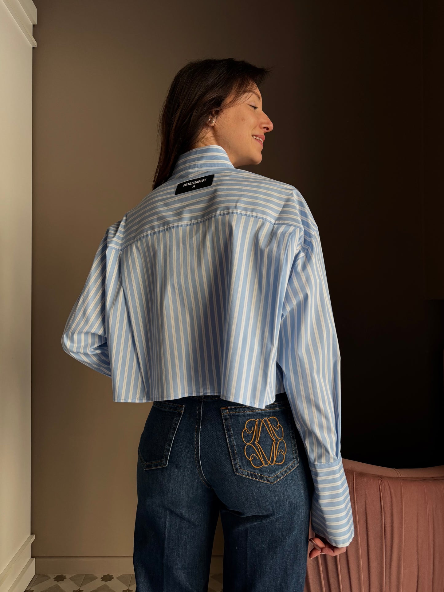 Camicia boxy cropped